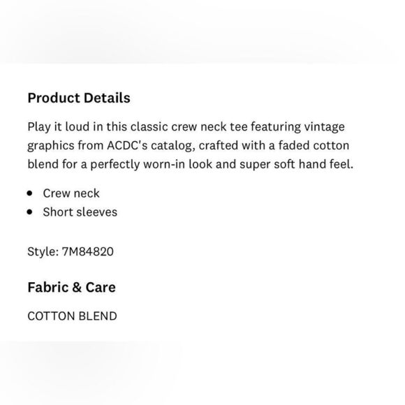 NWT Lucky Brand AC/DC T-Shirt for Men - Picture 3 of 7